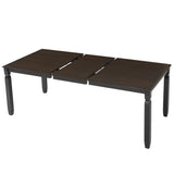 Engineered Wood Dining Table Black/Espresso 63"