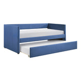 Daybed with Trundle Engineered Wood Blue