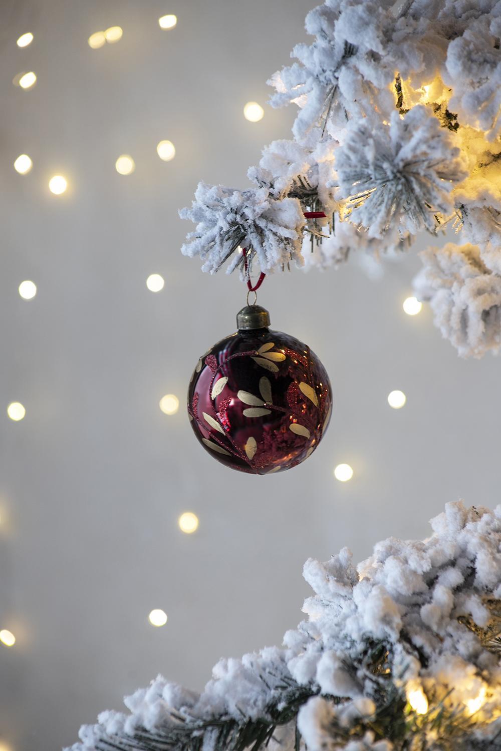 Glass Christmas Ball Ornaments Set of 12 Holiday Decorations