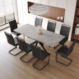 62.4' extendable 78.15' dining Table Set for 6-8 Person for Dining