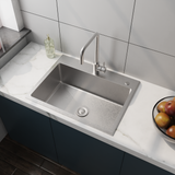 24 in Stainless Steel Washing Sink with Faucet Hoses Drain