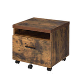 Bob Weathered Oak & Black Finish File Cabinet