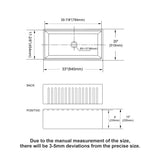 33 x 20 x 10 inch White Farmhouse Sink Workstation