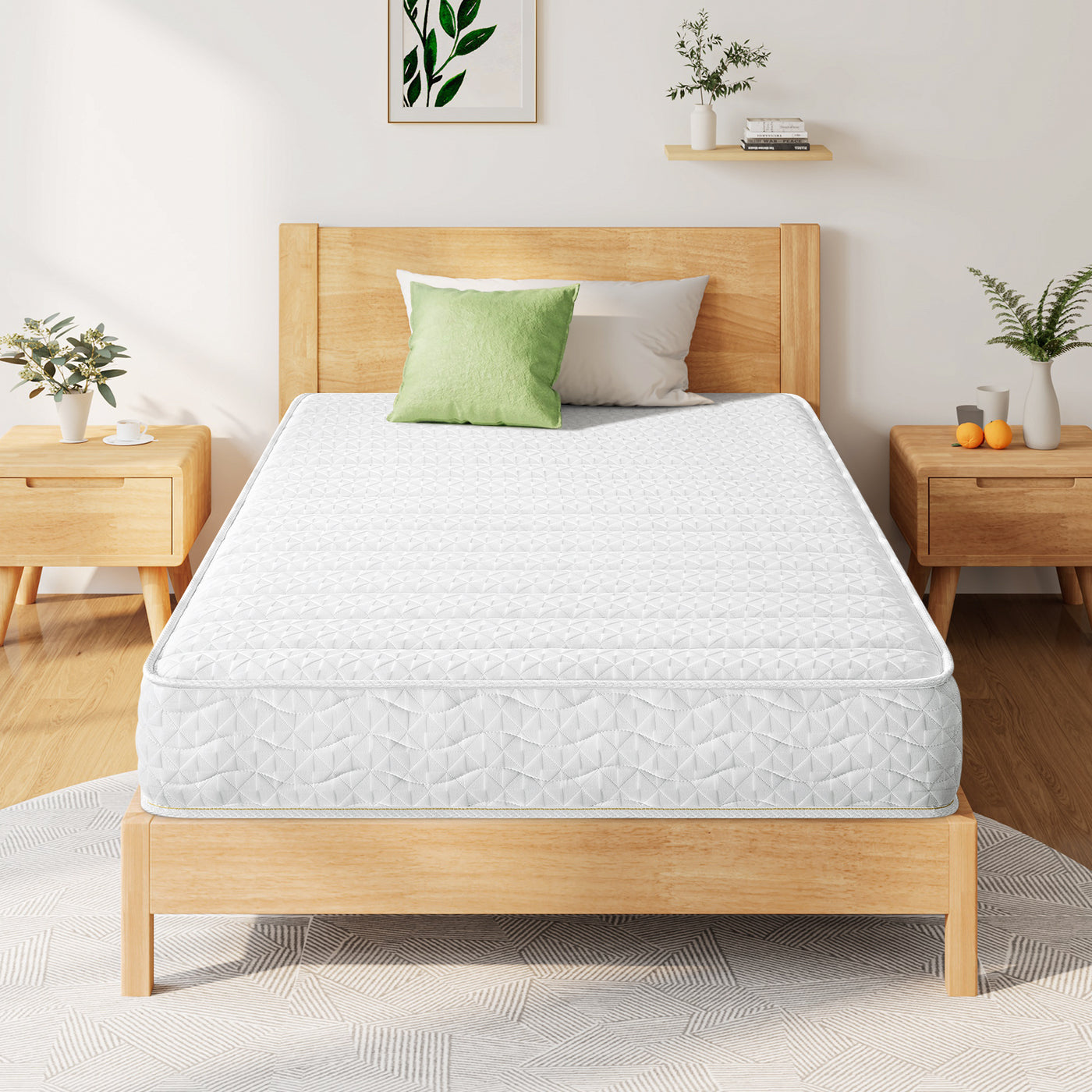 Twin Pocket Spring Mattress 8 ft Medium Firm Certipur-US Foam