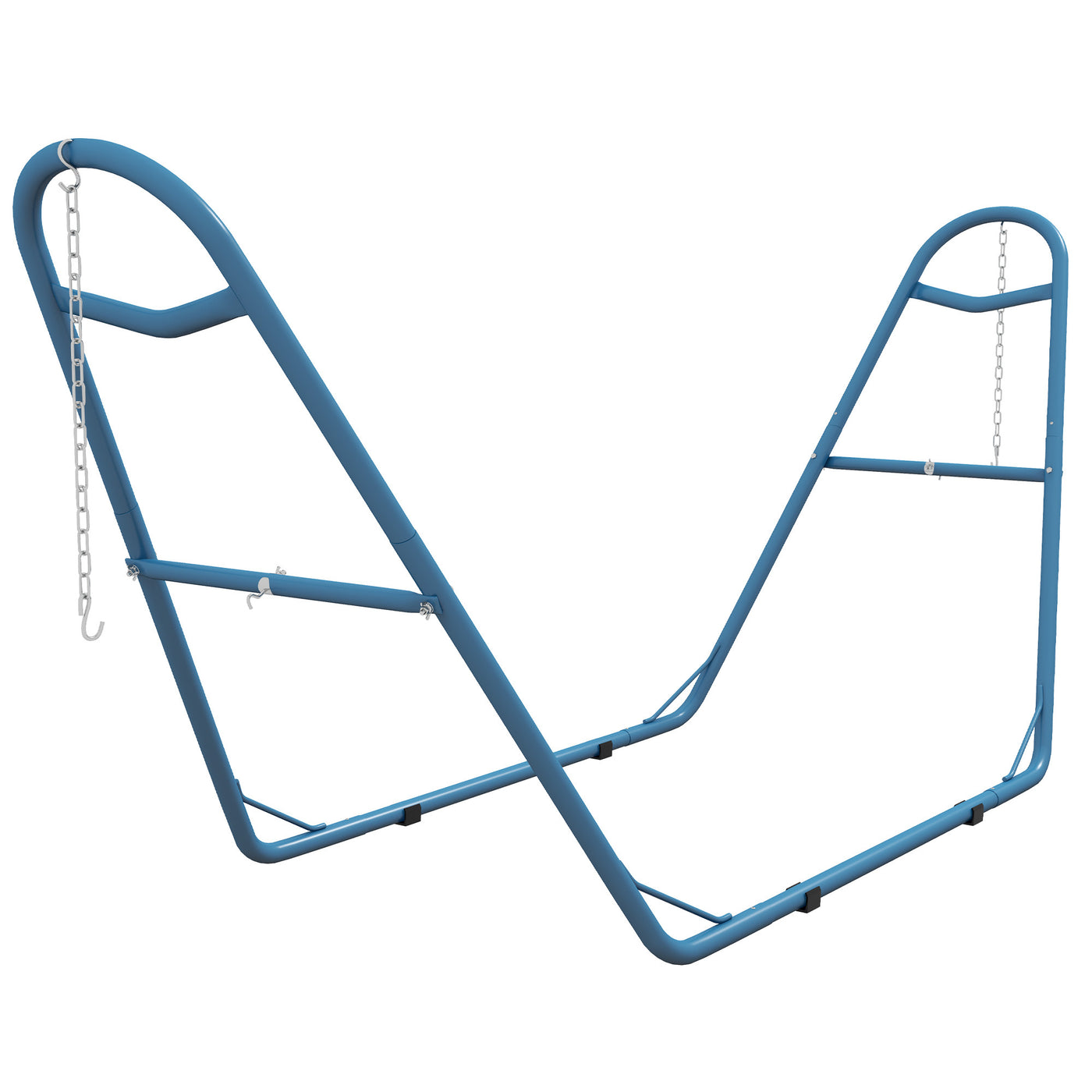 Portable 2 Person Hammock Stand Steel Frame 550 lbs Blue