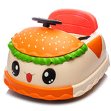12V Kids Ride On Electric Bumper Car W/Parents Control,Cute&Realistic Hamburger