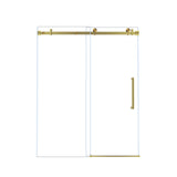 Frameless Single Sliding Shower Door 60"W x 76"H Tempered Glass
