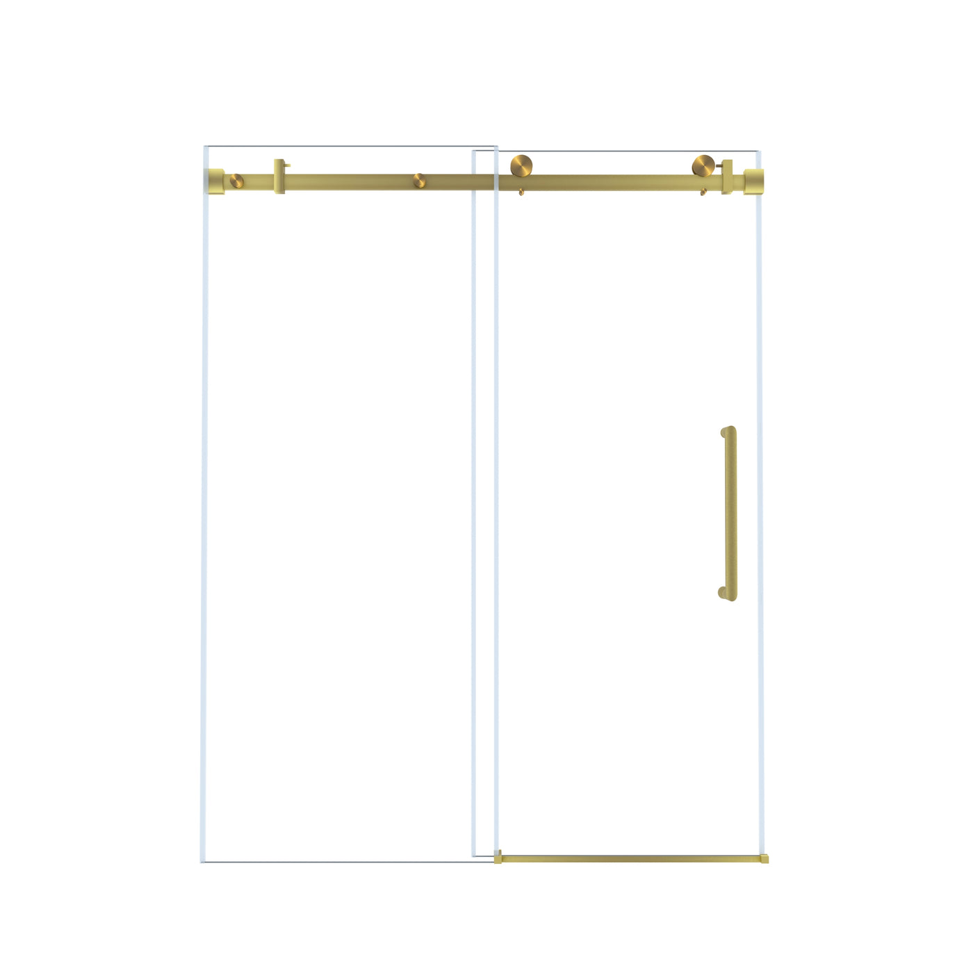 Frameless Single Sliding Shower Door 48"x76" 6mm Tempered Glass