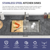 32" Undermount Kitchen Sink - 32*19*9 inch Kitchen Sink Undermount Single Bowl