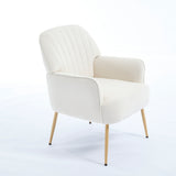 Velvet Accent Chair Beige