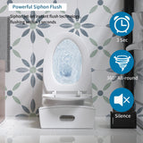 1.1/1.6 GPF Siphonic Flush One-Piece Toilet for bathrooms, Siphonic S-trap 12"