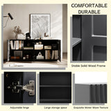 Buffet Cabinet with Storage, 4 Doors Modern Accent Storage Sideboard