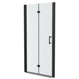 Matte Black Frameless Shower Door 36"W x 72"H Tempered Glass
