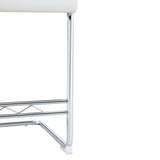 Set of 4 Faux Leather Bar Stool White