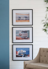 Boater Knots Wall Art Set 30" x 24" Black Frame 3-Piece