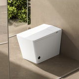 Square Smart Toilet with Built-in Tank for Modern Bathroom, Remote Control