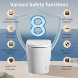 Tankless Smart Toilet With Bidet Built In, One-piece Bidet Toilet Seat