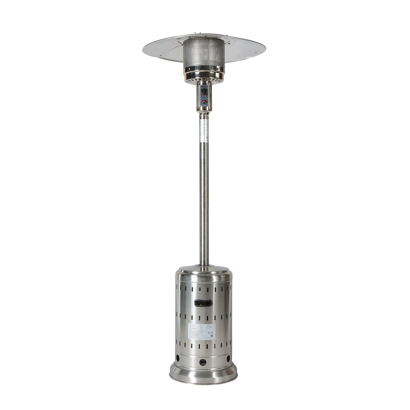 48000 BTU Propane Patio Heater with Wheels Stainless Steel