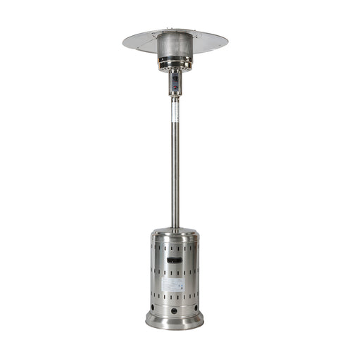 48000 BTU Propane Patio Heater with Wheels Stainless Steel