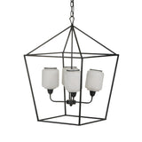 Industrial Iron Chandelier 21.7" Kitchen Dining Room Hanging Light