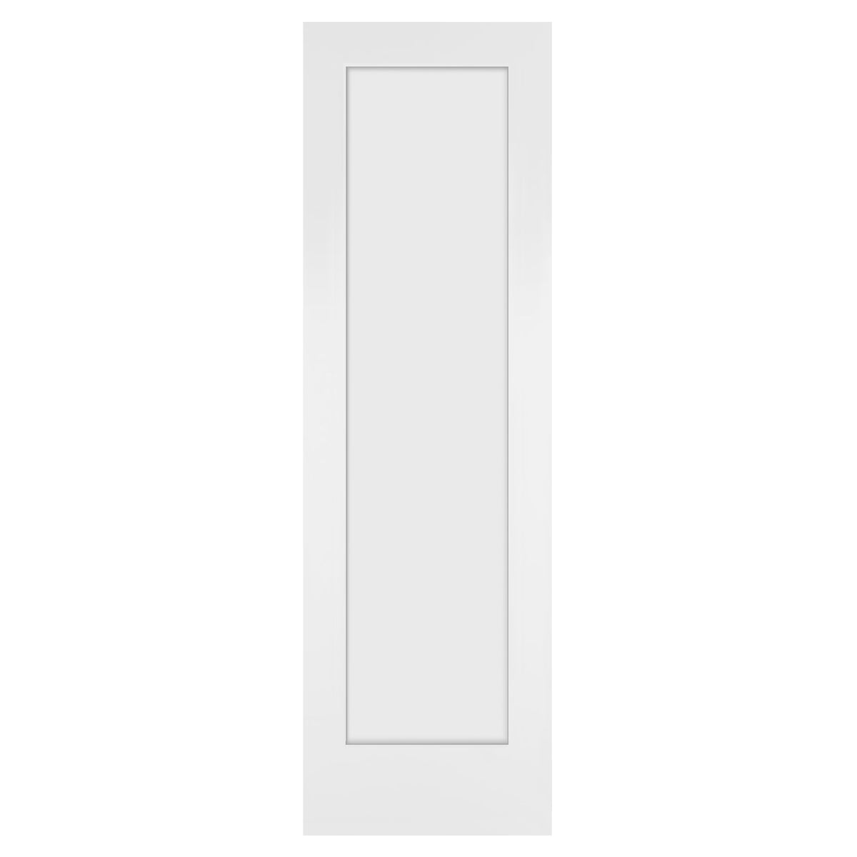 24 in. x 80 in. x 1-3/8 in. Shaker White Primed 1-Panel Wooden Interior Slab