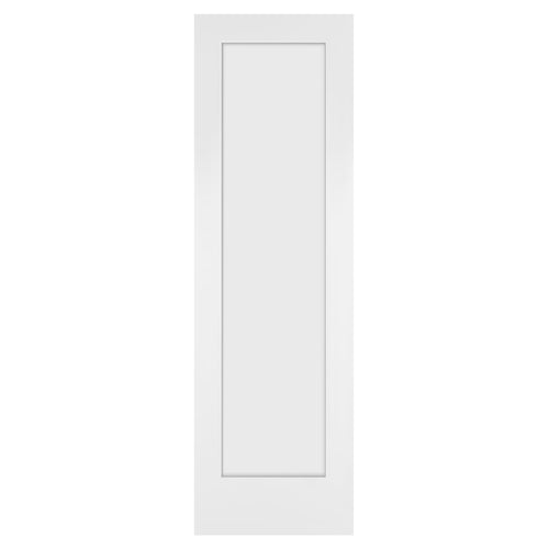 24 in. x 80 in. x 1-3/8 in. Shaker White Primed 1-Panel Wooden Interior Slab