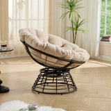 Metal Outdoor Chair Swivel Beige
