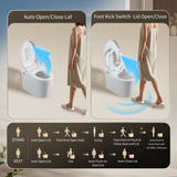 Tankless Smart Toilet With Bidet Built In, One-piece, Auto Flush