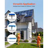 Solar Panel Cleaning Kit 26ft Water Fed Pole Brush