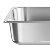 6 Pack Stainless Steam Hotel Pans, 1/2 Size Table Steam Pan