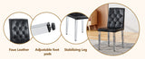 Set of 4 Metal Dining Chair Black/Silver