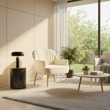 Velvet Accent Chair Beige