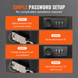 48-Key Cabinet, Key Safe with Combination & Key Lock
