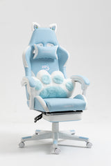 Cat Ears Gaming Chair Ergonomic PU Leather Reclining 310lbs