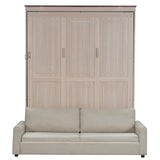 Queen Upholstered Murphy Bed Beige