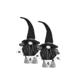 Set of 2, 6x4x20' Fabric Black Gnome with 'Boo' Banner, for Halloween Decor
