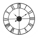 24 in Roman Numeral Silent Wall Clock Battery Operated