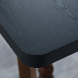 Solid Wood Console Table Black/Brown