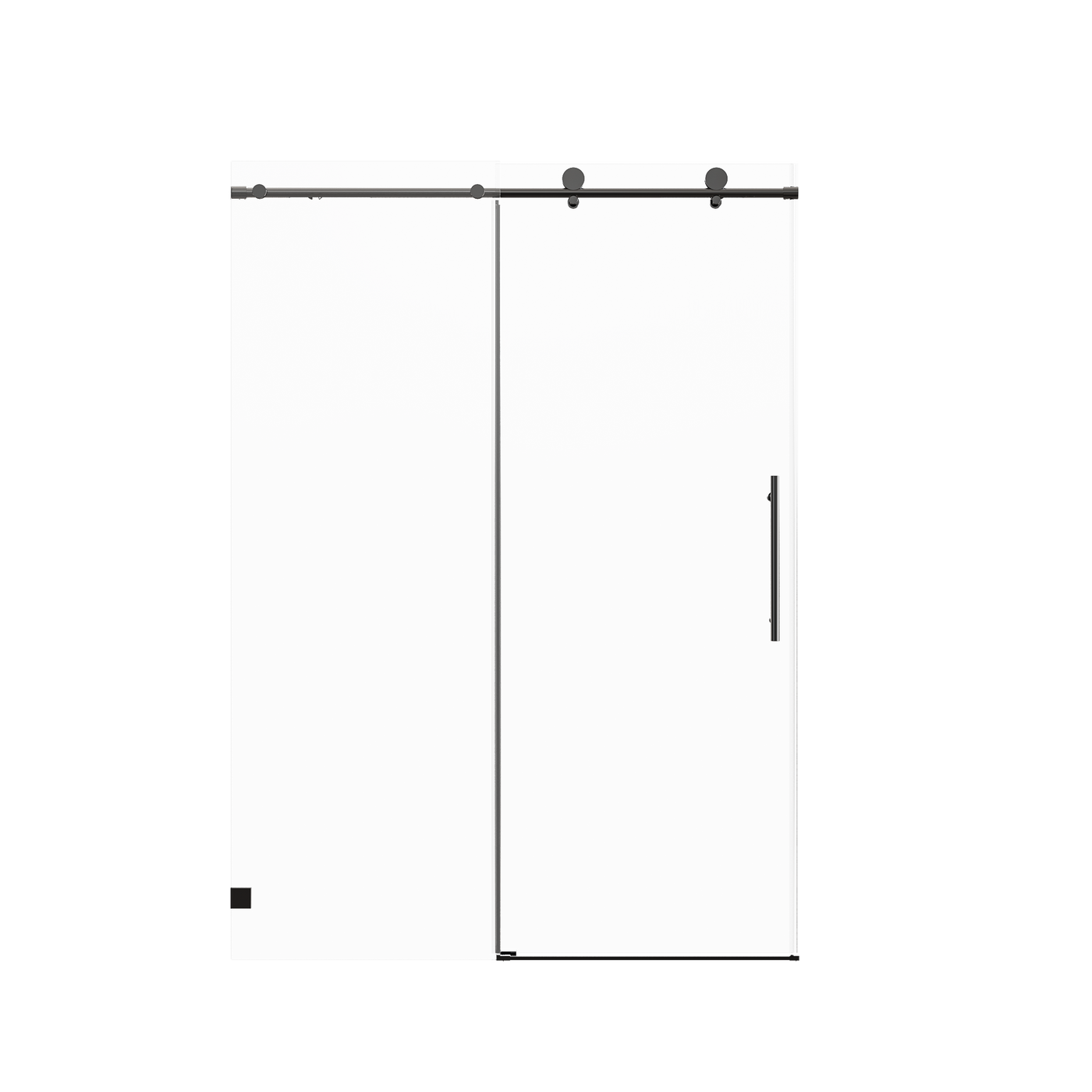 Matte Black Frameless Sliding Shower Door 50-54" W x 76" H