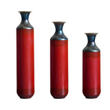 Modern White Metal Droplet Vase Set 3-Piece Home Decor