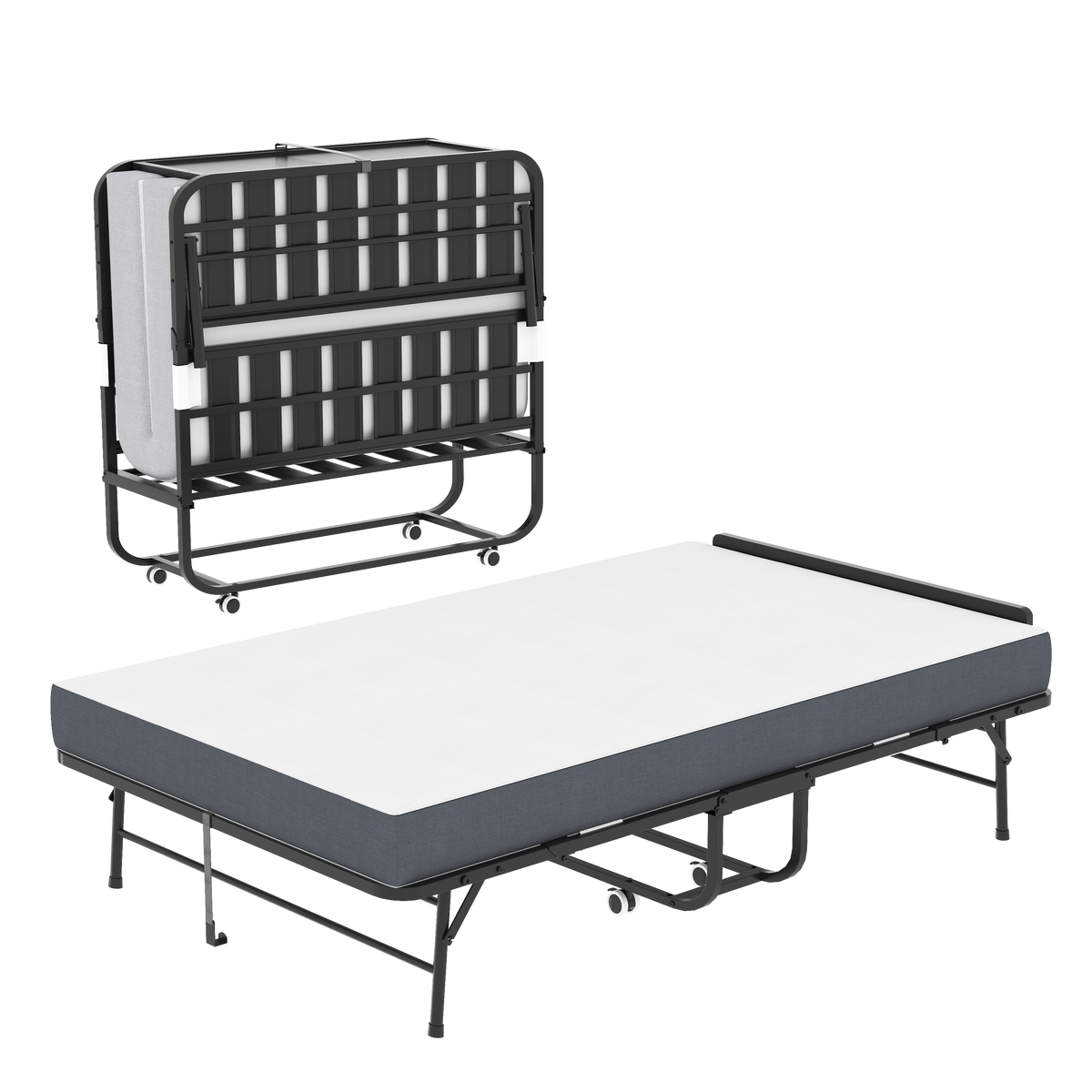Twin Metal Platform Bed Black