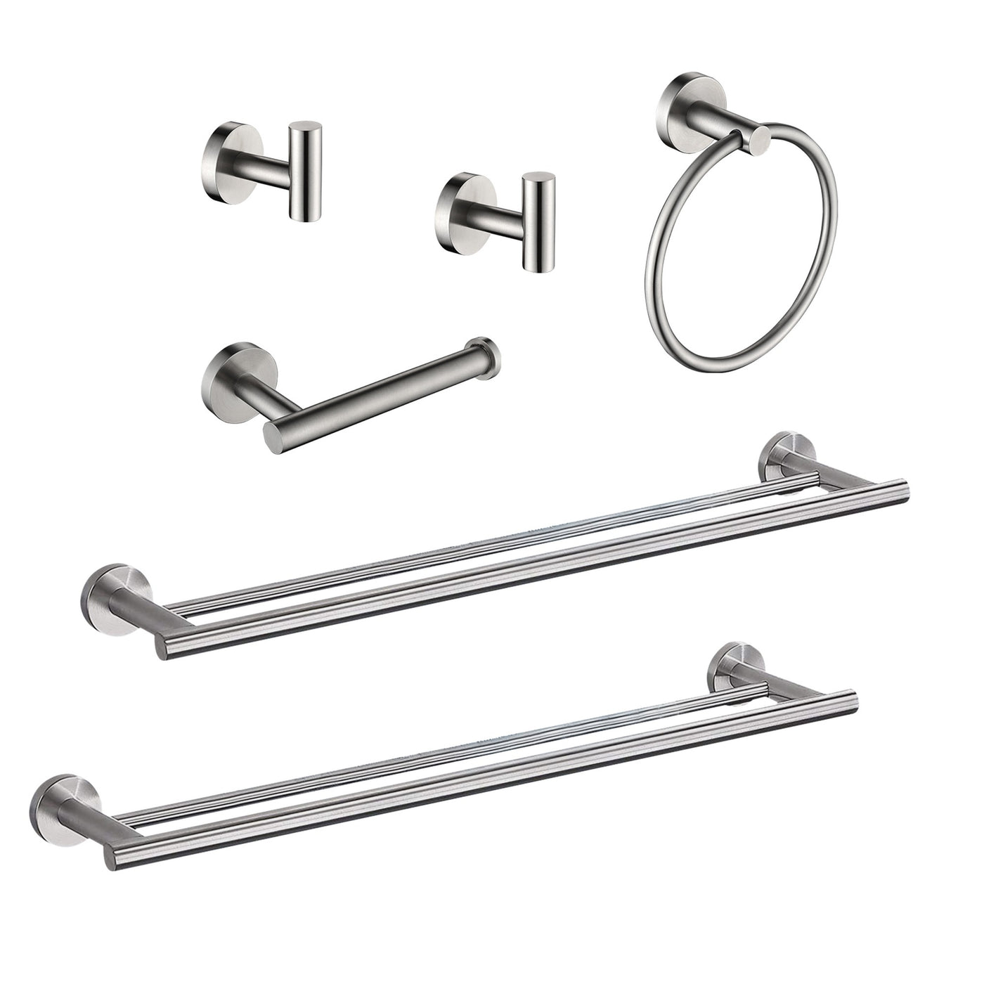 6 Piece Wall Mount Bathroom Towel Rack Set