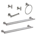 6 Piece Wall Mount Bathroom Towel Rack Set