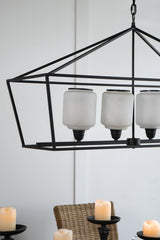 Industrial Iron Chandelier Hanging Light Fixture Kitchen Dining