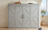 Queen Engineered Wood Murphy Bed Gray