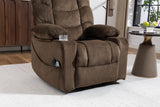Velvet Recliner Power with Massage Brown