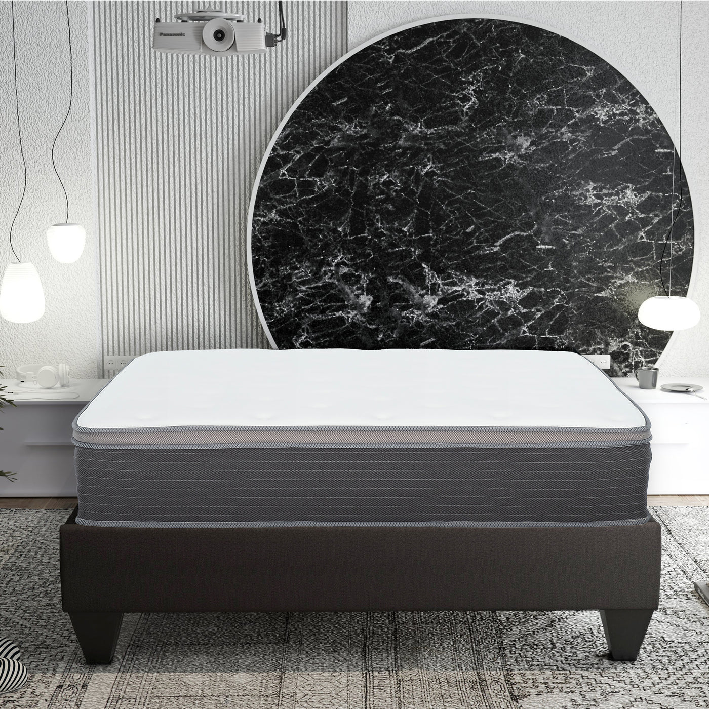 Cal King Pocket Spring Hybrid Mattress 12 in. Gel Memory Foam Plush