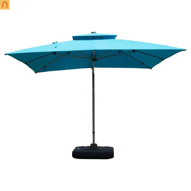 Patio Umbrella Cantilever Square Lake Blue 10 Ft UPF50 360 Rotation