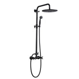 Dual Shower Head System 8 ft Handheld Rain Shower Matte Black