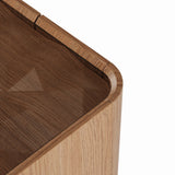 Square Engineered Wood Coffee Table with Storage Natural Walnut